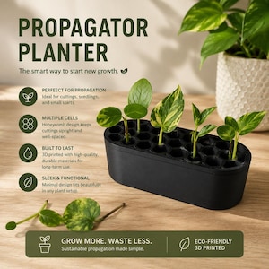 3D Printed Propagation Planter | Cutting Starter Tray, Pothos Holder
