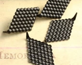 12pcs, rivet, deco, diamond, beaded, prongs, fastener, embellishment, hardware, connector, diy, jewelrymaking, crafts, wood, decor, ADV016