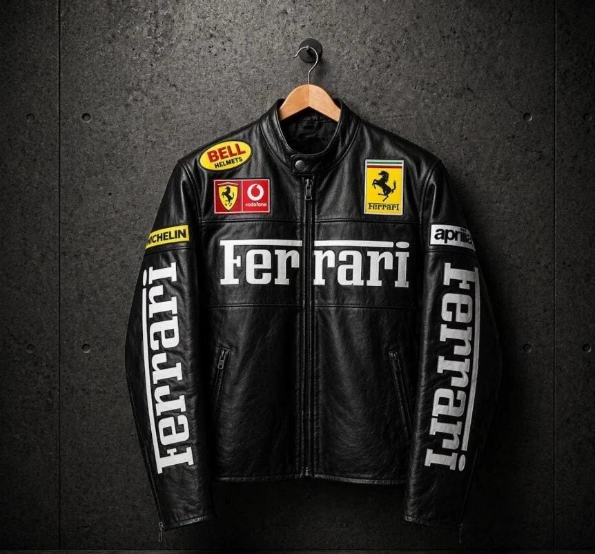 Leather ferrari jacket - Etsy 日本
