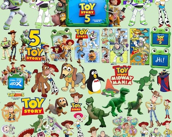 Toy Story PNG SVG Bundle, Woody, Buzz Lightyear Clipart (Digital Download)