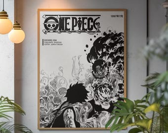 La Colección Oda / Póster El Sacrificio / Arte mural de manga pirata / Lámina shonen japonesa / Decoración de anime minimalista / Regalo para la habitación otaku