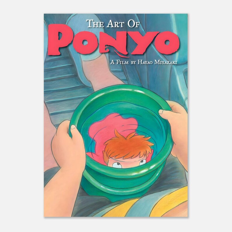 Ponyo Poster | Studio Ghibli Wall Art | Hayao Miyazaki Anime Print | Colorful Japanese Animation Decor | Whimsical Coastal Artwork image 5