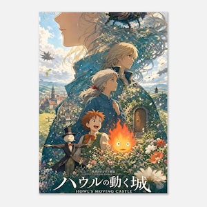 Howl's Moving Castle Poster | Studio Ghibli Anime Wall Art | Hayao Miyazaki Fantasy Print | Magical Castle Decor | Whimsical Movie Room Art image 5