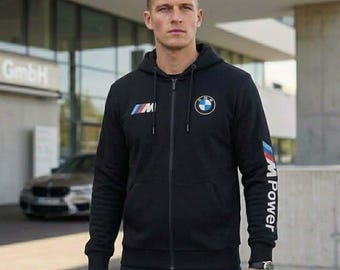 Custom BMW Mpower hoodie met rits | Hoge kwaliteit | Gemaakt van katoen en polyester