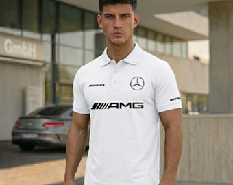 Mercedes AMG Poloshirt für Herren | 100 % Baumwolle | Hochwertig | Super bequem