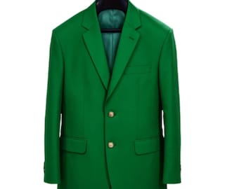 Handmade Tournament Green Golf Jacket Custom Logo Blazer