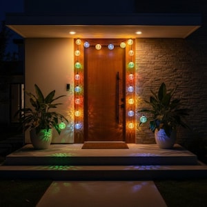 Moroccan Ball Solar String Lights | Outdoor Fairy Lights Waterproof | Boho Globe Lighting | Garden Patio Decor | Wedding Party Lights