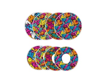 Dexcom G7 Graffiti Sensor Patches – Decorative CGM Overpatch Stickers Flexible Wear (4‑Pack)