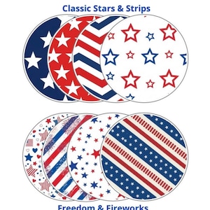 Patriotic Dexcom G7 Sensor Patches – Red White Blue Decorative CGM Overlays (4-Pack)