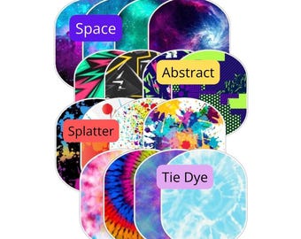 Mobi Adhesive Base Patches – Skin‑Friendly Flexible Case Accessory 4‑Pack, Plain & Designs