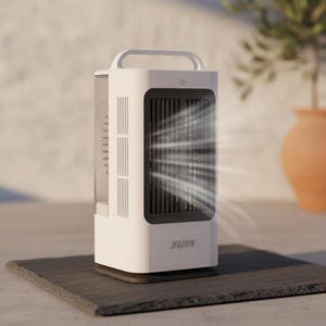 Ventilador de mesa portátil tipo torre 3 en 1 - Depósito de agua de 1700 ml - Control remoto - Oscilación de 120 grados - Ventilador de escritorio con 3 velocidades y función de nebulización imagen 2