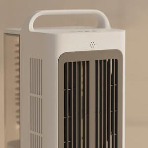 Ventilador de mesa portátil tipo torre 3 en 1 - Depósito de agua de 1700 ml - Control remoto - Oscilación de 120 grados - Ventilador de escritorio con 3 velocidades y función de nebulización imagen 3