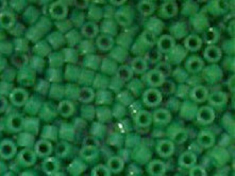 Aiko Beads TB47 Toho Green Opaque 4 grams image 2