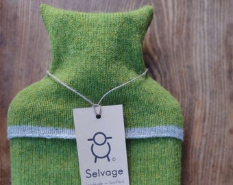 Lime Pure Wool Hot Water Bottle 2 litre