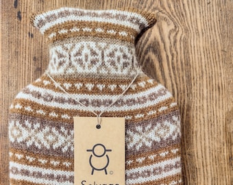 Fair Isle Hot Water Bottle Pure Wool