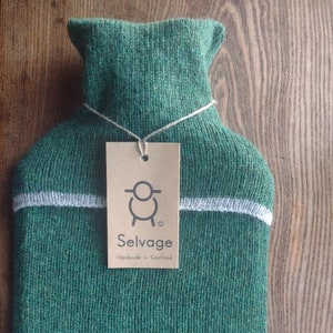 Green Pure Wool Hot Water Bottle 2 litre