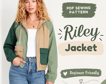 Jacket Sewing Patterns for Women, Windbreaker Pattern, Zip Up Jacket Pattern, Outerwear Sewing Pattern, Unisex Jacket, Unisex Sizes 32–56