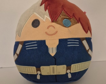 Squishmallows plush figure of Shoto Todoroki from the anime series My Hero Academia.