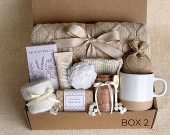 Mother's Day Gift Box | Cozy Care Package for Mom | Succulent and Mug Gift Set | Hygge Gift Box for Her