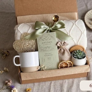 Geschenkset für die Körperpflege von Frauen, Entspannender Spa-Geschenkkorb, Hochwertiges Pflege-Set, Muttertagsgeschenk, Ästhetische Hygge-Box