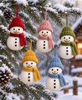 Knitted Snowman Ornament Pattern PDF | Christmas Tree Ornament | Holiday Knitting Pattern | Winter Decor | Digital Download