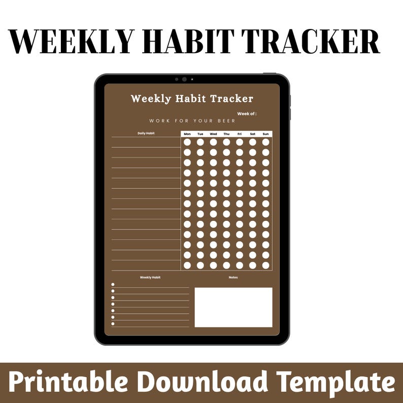 7 Day Routine Journal.pdf Weekly Habit Tracker Printable | 7 Day Routine Planner PDF (digital ...