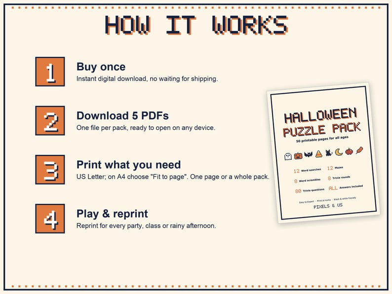 Halloween Activity Bundle, 264 Pages: Crosswords, Coloring, Trivia, Plays for Classrooms, Parties, Offices, Care Homes, Families image 8