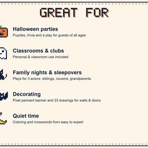 Halloween Activity Bundle, 264 Pages: Crosswords, Coloring, Trivia, Plays for Classrooms, Parties, Offices, Care Homes, Families image 9