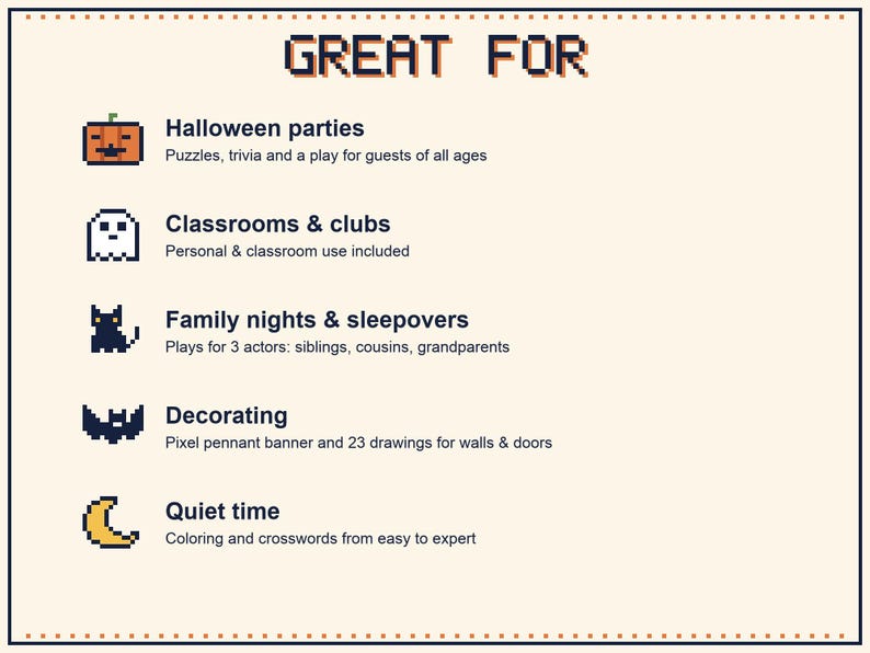 Halloween Activity Bundle, 264 Pages: Crosswords, Coloring, Trivia, Plays for Classrooms, Parties, Offices, Care Homes, Families image 9