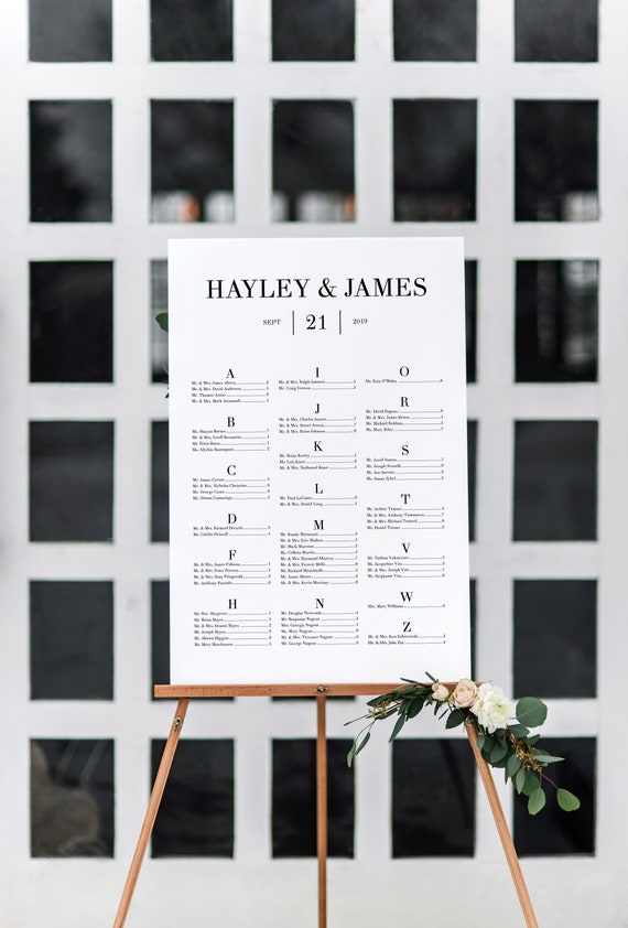 Modern Wedding Seating Chart