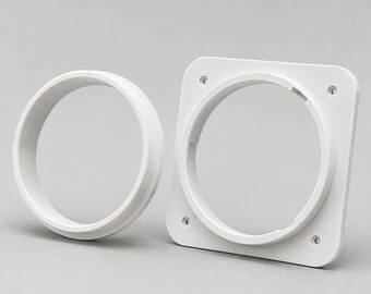 Placa de pared de 6 pulgadas para aire acondicionado/climatización + acoplador de manguera + tapa ciega / conducto de 152 mm de ajuste personalizado para EcoFlow y recolección de polvo