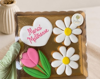 Coffret Merci Maîtresse Biscuits Décorés – Cadeau Maîtresse Fin d’Année, Cadeau ATSEM, Cadeau Institutrice Personnalisé