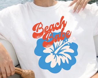 Camiseta Comfort Colors Beach Babe: Camiseta de algodón teñida en prenda.