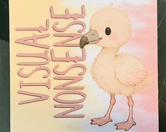 Fluffle "Visual Nonsense" Sticker 2"x2" Vinyl, Matte Finish