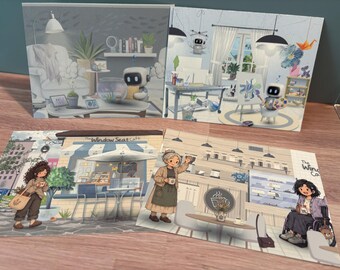 Everyday Life Art Card | Collectible Illustrated Mini Print with Story | Silverline Pocket Worlds