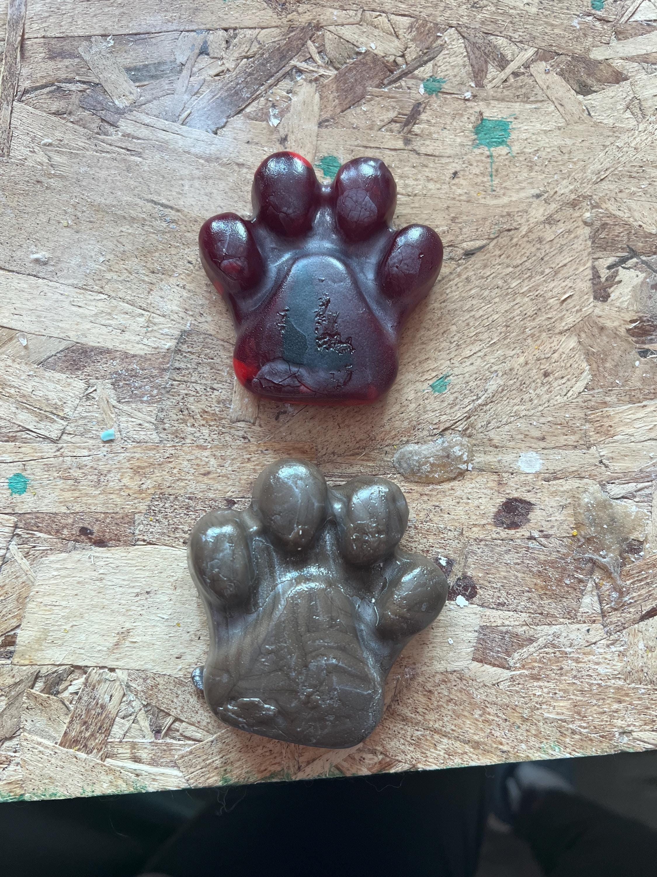 Personalized Fused Glass Paw Print Pet Memorial, Name and Dates Added