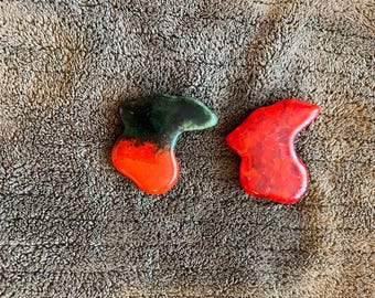 Piedra antiestrés y pisapapeles de gato de vidrieras hechas a mano