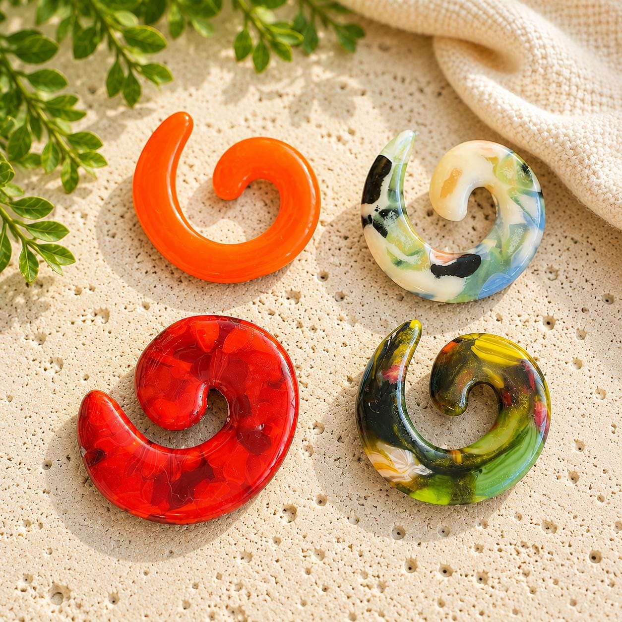 Handmade Fused Glass Swirl | Pendant or Paperweight