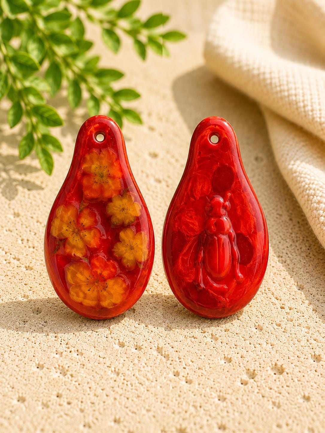 Handcrafted Fused Glass Virgin Mary Necklace