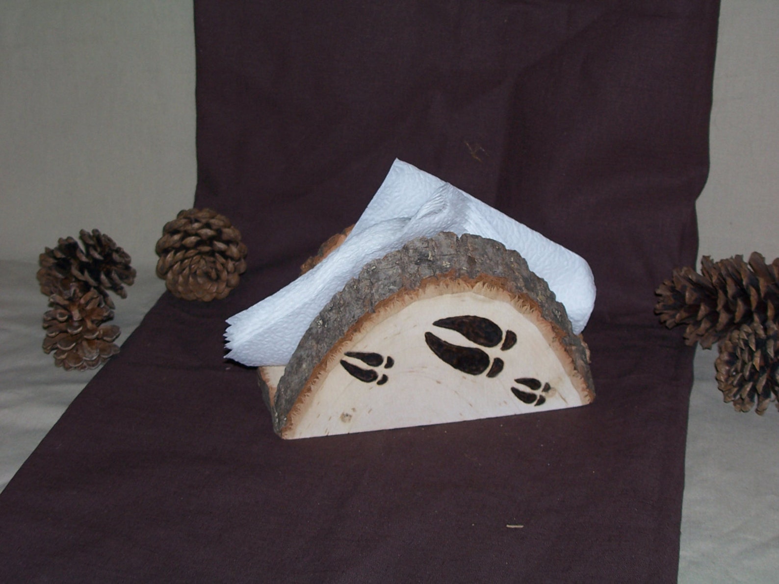 Rustic Napkin Holder/ Rustic Furniture/ Log Furniture/ Wedding - Etsy