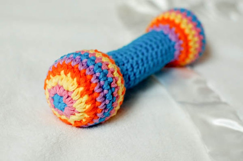 Crochet Pattern Baby Rattle/Clutch Toy also makes a great pet toy Instant Download PDF image 1