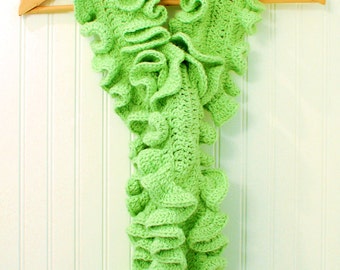 Crochet Pattern - Ruffle Scarf Pattern (two sizes) - Instant PDF Download