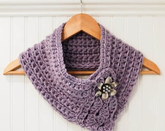 Crochet Pattern - Pretty Cowl / Scarf / Scarflette - Instant Download  PDF