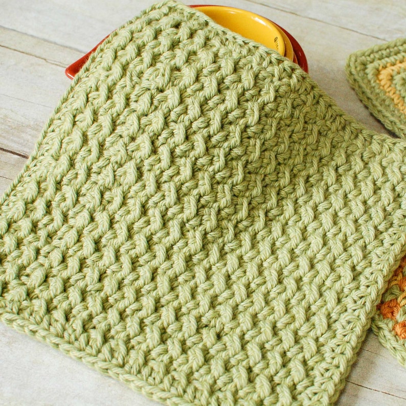 Set of 4 Crochet Dishcloth Patterns Etsy