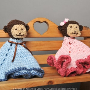 Crochet Pattern - Monkey Lovey with Blanket Body - Immediate PDF Download