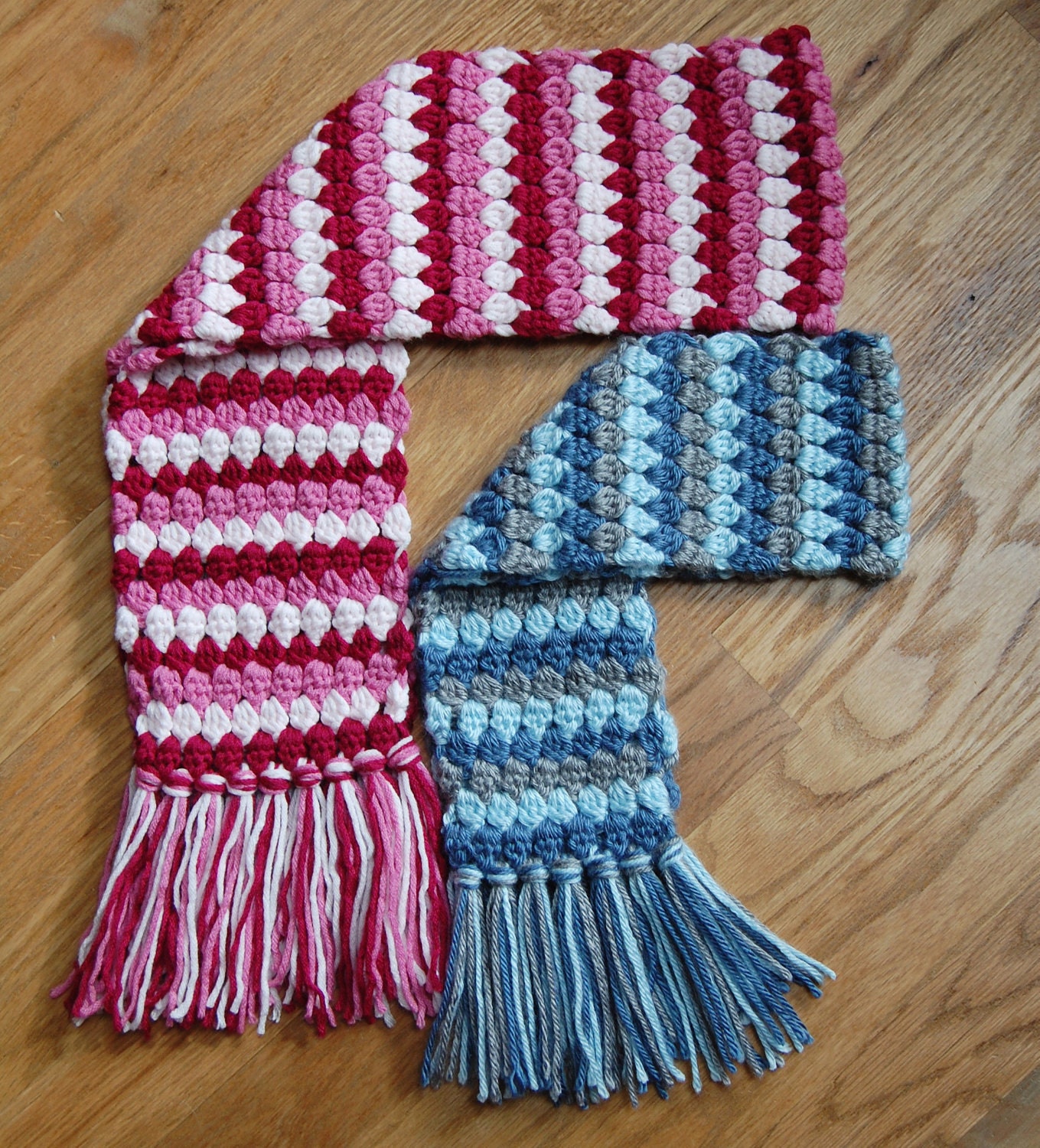 Crochet Pattern Mod Scarf 3 sizes toddler child Etsy
