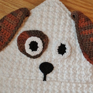 Crochet Pattern Dog Hooded Baby Towel also makes a great blanket Immediate PDF Download image 3