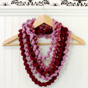 Crochet Pattern - Spiral Loop Scarf - Immediate PDF Download