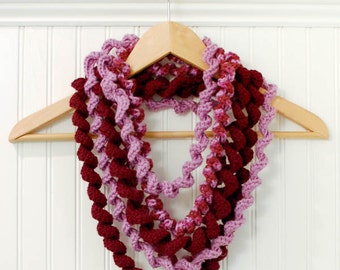 Crochet Pattern - Spiral Loop Scarf - Immediate PDF Download