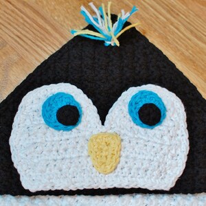 Crochet Pattern Penguin Hooded Baby Towel also makes a great blanket Immediate PDF Download image 3